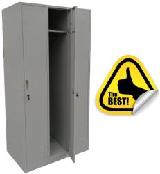 +Plus Mobilier Vestiar metalic Premium 3 usi 900x500x1800 mm (LxlxH), neasamblat, PLUS gri Vestiar metalic compact 3 3 30 kg 900x500x1800 Nu (61003814)