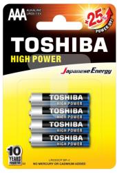 Toshiba Set 4 baterii Toshiba High Power R3 ALK Blue Line AAA Baterii de unica folosinta