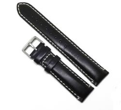  Curea de ceas Neagra din piele naturala - 18mm, 20mm - WZ3553 (WZ3553)