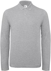 B&C Collection Bluza Polo Nero L Heather Grey