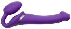 Strap On Me 3 Motors Vibrating Silicone Bendable Strap-On Purple M