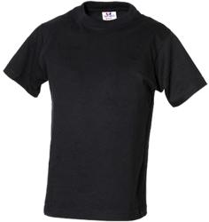 TEE JAYS Tricou Unisex Sasha Negru 8/10ani (130-140 cm)