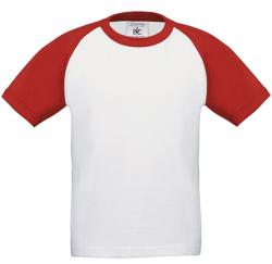 B&C Collection Tricou Albert 12/14 ani (152/164 cm) White/Red