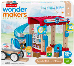 Mattel Fisher-Price Wonder Makers: Úticélok szett - Logisztikai raktár (GFJ14)
