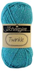 Scheepjes Twinkle 920 - türkizkék csillogó pamut fonal