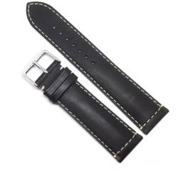 HCraft Curea Ceas Piele Naturală Neagră cu Textură Bizonată - 20/22 mm (3577 Camel)