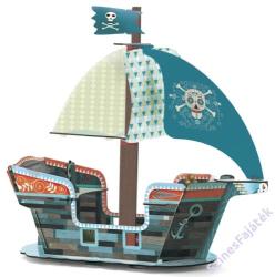 DJECO Építőjáték - Kalózhajó 3D - Pirate boat 3D - DJ7709 (DJ07709)