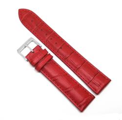  Curea de ceas rosie cu imprimeu croco 20mm WZ3581 (WZ3581)