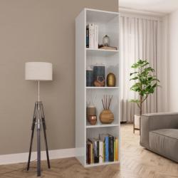 vidaXL Bibliotecă/Comodă TV, alb lucios, 36 x 30 x 143 cm, PAL (800150) Biblioteca
