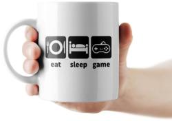 Partikellékek Eat Sleep Game bögre
