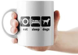 Partikellékek Eat Sleep Dogs bögre