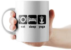Partikellékek bögre Eat Sleep Yoga bögre