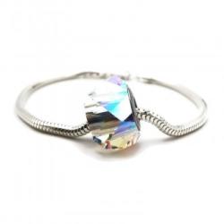 Zarro Design Bratara Charm Swarovski Aurora Boreale si Argint 925