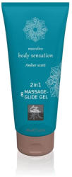 Shiatsu Lubrifiant & Gel Pentru Masaj Body Sensation Masculine Amber, 200 ml