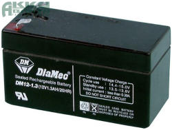 DIAMEC 12V 1, 3Ah akkumulátor DM12-1.3 (D-100607)