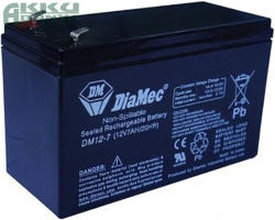 DIAMEC 12V 7Ah akkumulátor DM12-7 (D-100613)