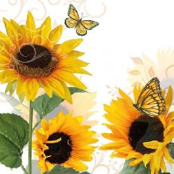 Ambiente Sunny Butterfly papírszalvéta 33x33cm, 20db-os
