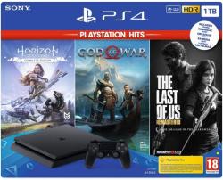 Sony PlayStation 4 Slim 1TB (PS4 Slim 1TB) + PS Hits: Horizon Zero Dawn + God of War + The Last of Us