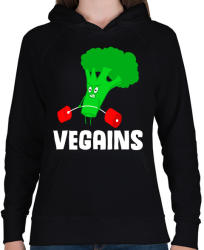 printfashion Vegans - Női kapucnis pulóver - Fekete (2063323)