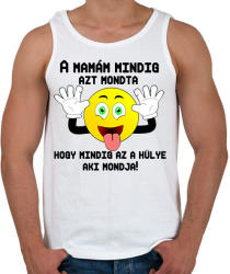 printfashion a mamám mindig2 - Férfi atléta - Fehér (2082689)