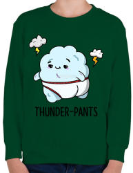 printfashion Thunder-pants - Gyerek pulóver - Sötétzöld (2071056)