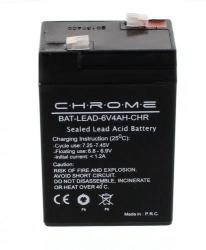 Chrome Battery Acumulator plumb acid 6V 4AH Chrome 60x47x101mm (BAT-LEAD-6V4AH-CHR)