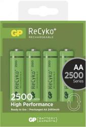 GP Batteries Set acumulatori AA R6 NiMH Recyko+ 2500mAh 1.2V 4buc/blister GP (GP250AAHC-RCK-BL4) - sogest