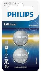 Philips Baterie CR2032 PHILIPS 2buc blister (PHI-CR2032P2) - sogest Baterii de unica folosinta