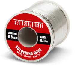Fahrenheit Fludor 0.8mm 500gr FAHRENHEIT Sn/Pb 60/40% flux 2% (55084) - sogest
