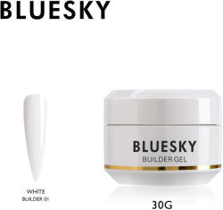BLUESKY Cosmetics Építő zselé körömágyhosszabbító áttetsző fehér - white 30 g