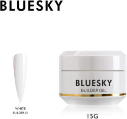 BLUESKY Cosmetics Építő zselé körömágyhosszabbító áttetsző fehér - white 15 g