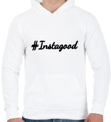 printfashion #Instagood - Férfi kapucnis pulóver - Fehér (2119461)