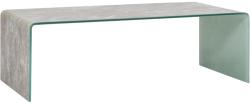 vidaXL Măsuță de cafea, marmură maro, 98x45x31 cm, sticlă securizată (284734) Masa de cafea