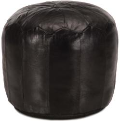 vidaXL Taburet, negru, 40x35 cm, piele naturală de capră (248131) Canapea