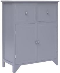 vidaXL Dulap lateral, gri, 60 x 30 x 75 cm, lemn de paulownia (284103) Comoda