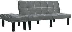 vidaXL Canapea cu 2 locuri, gri, piele ecologică (284760) Canapea