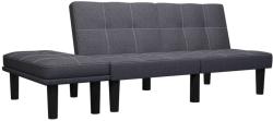 vidaXL Canapea cu 2 locuri, gri închis, material textil (284748) Canapea
