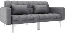 vidaXL Canapea extensibilă, gri deschis, material textil (247215) Canapea