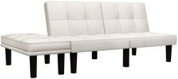 vidaXL Canapea cu 2 locuri, crem, material textil (284750) Canapea