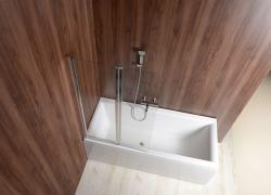 SAPHO Sapho AQUALINE WILA 90 cm kádparaván transzparent üveggel, króm AQ5742 (AQ5742)