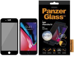 Panzer Apple iPhone 6 / 6s / 7 / 8 Edzett üveg kijelzővédő, betekintésgátló szűrővel, kamera borítóval, fekete kerettel (P2650)