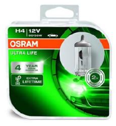 OSRAM Set 2 becuri auto halogen pentru far Osram Ultra Life H4 60/55W 12V