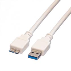 Valueline Cablu USB 3.0 la micro USB-B T-T Alb 3m, Value 11.99. 8877 (11.99.8877-10)