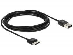 Delock Cablu USB 2.0 date si alimentare tableta ASUS Eee Pad 36 pini 1m Negru, Delock 83555 (83555)