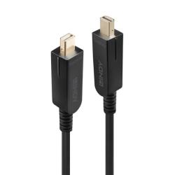 Lindy Cablu Mini Displayport v1.4 8K60Hz/4K120Hz Fibra optica Hybrid HDR - conectori Displayport detasabili T-T 50m, Lindy L38484 (L38484)