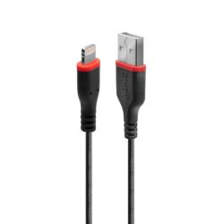 Lindy Cablu de date + incarcare USB la iPhone Lightning rezistent 1m Negru, Lindy L31291 (L31291)