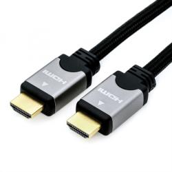 Roline Cablu HDMI High Speed + Ethernet T-T 10m Negru/argintiu, Roline 11.04. 5855 (11.04.5855-5)