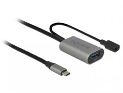 Delock Cablu activ USB 3.1-C Gen 1 la USB-A T-M 5m Negru, Delock 85391 (85391)