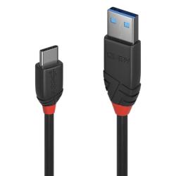 Lindy Cablu USB 3.1 tip A la tip C T-T 3A 0.15m Black Line, Lindy L36914 (L36914)