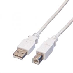 Valueline Cablu USB 2.0 tip A-B 1.8m alb, Value 11.99. 8819 (11.99.8819-100)